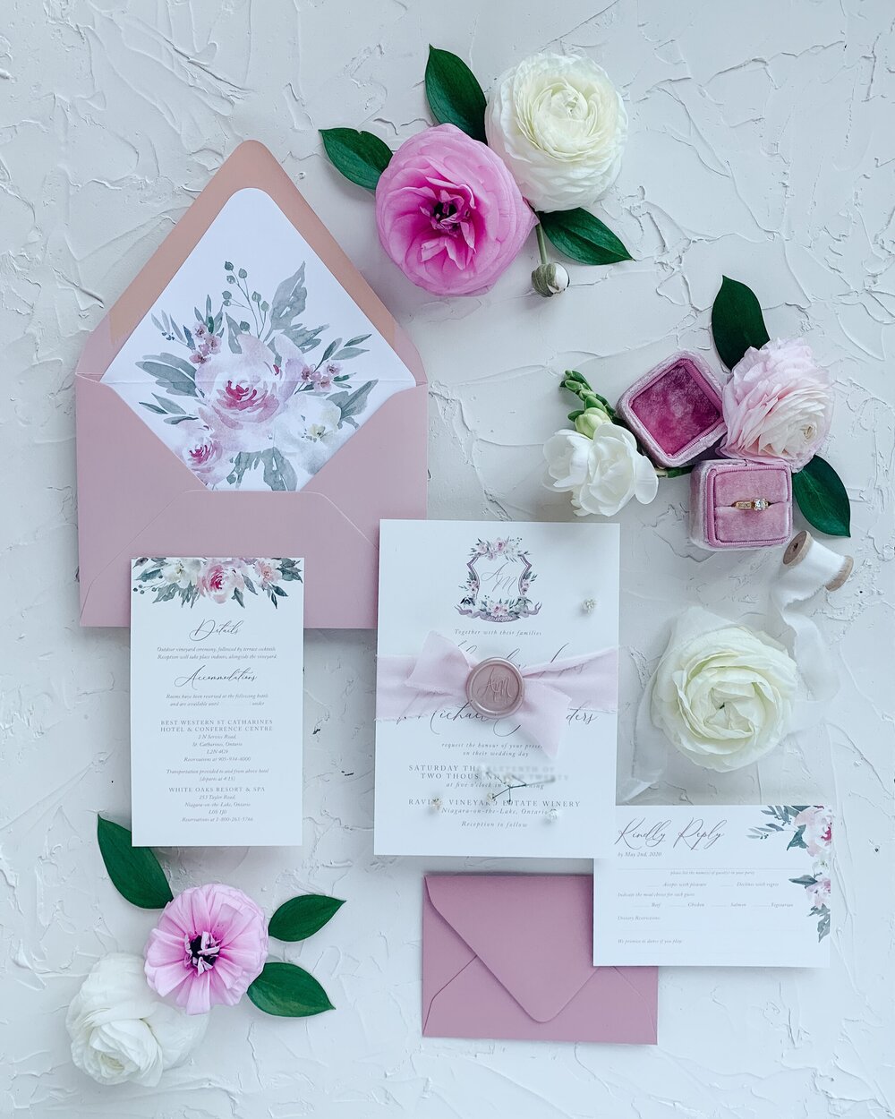 custom-wedding-invitations-Water-Color-Wedding-Crest-calligraphy-monarch-design-co-ravine-vineyard-wedding.jpg