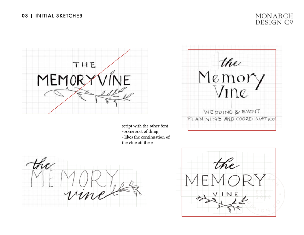 the memory vine sketches