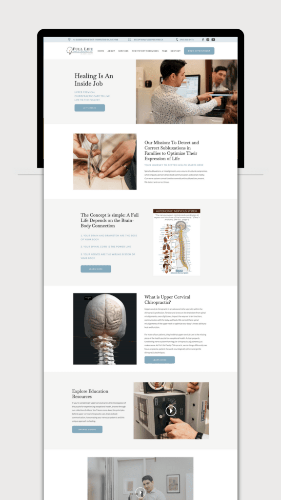 Health & Wellness Website Transformation Chiropractic Clinic