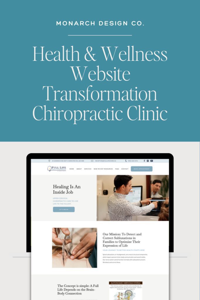 Health & Wellness Website Transformation Chiropractic Clinic