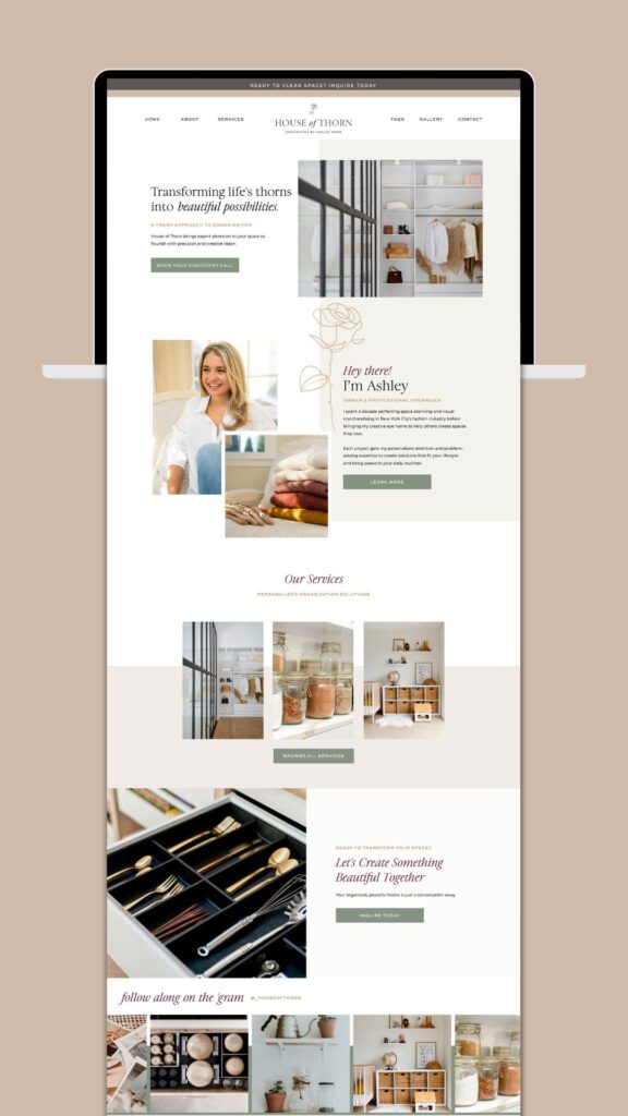 luxury home organization branding