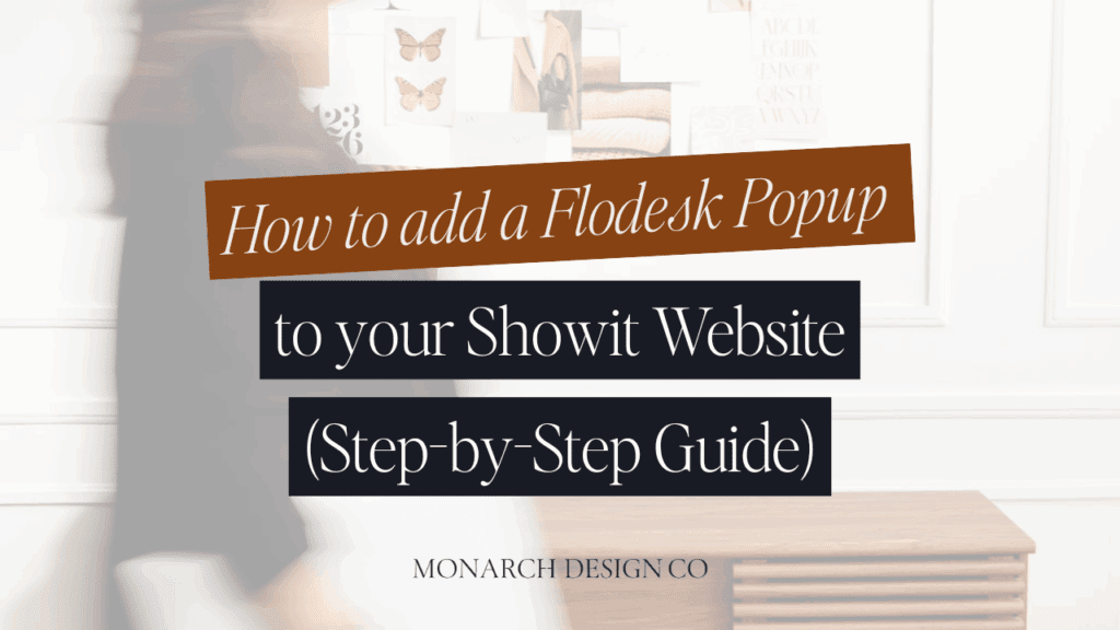 Flodesk popup on Showit website